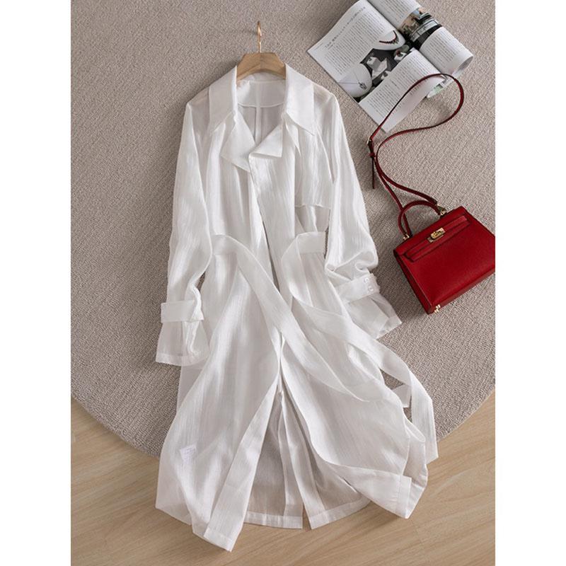 Women' Trench Coats Solid Women Loose Blusas Sun-proof Tops Summer Casual Ulzzang Thin Elegant Breathable Long-sleeved Suit Collar Windbrea, Gray
Women' Trench Coats Solid Women Loose Blusas Sun-proof Tops Summer Casual Ulzzang Thin Elegant Breathable Long-sleeved Suit Collar Windbrea, Gray