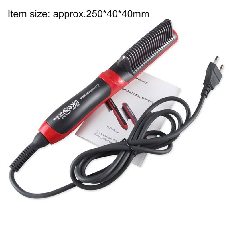 Multifunctional Hair Straightener Comb Anti-Scald Straightening Brush Fast Heating 220623