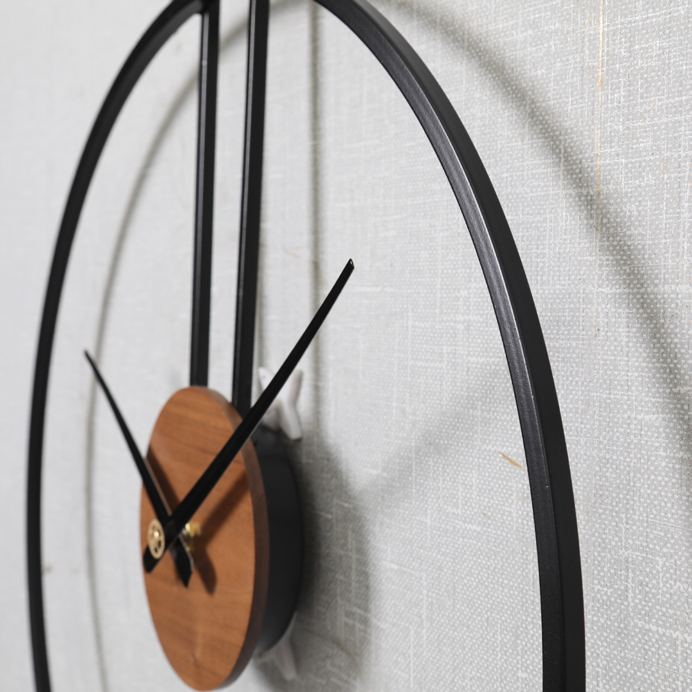 Simple Wrought Iron Wall Clocks Quartz Bedroom Decoration Living Room Home Decorative Modern Hungclock
