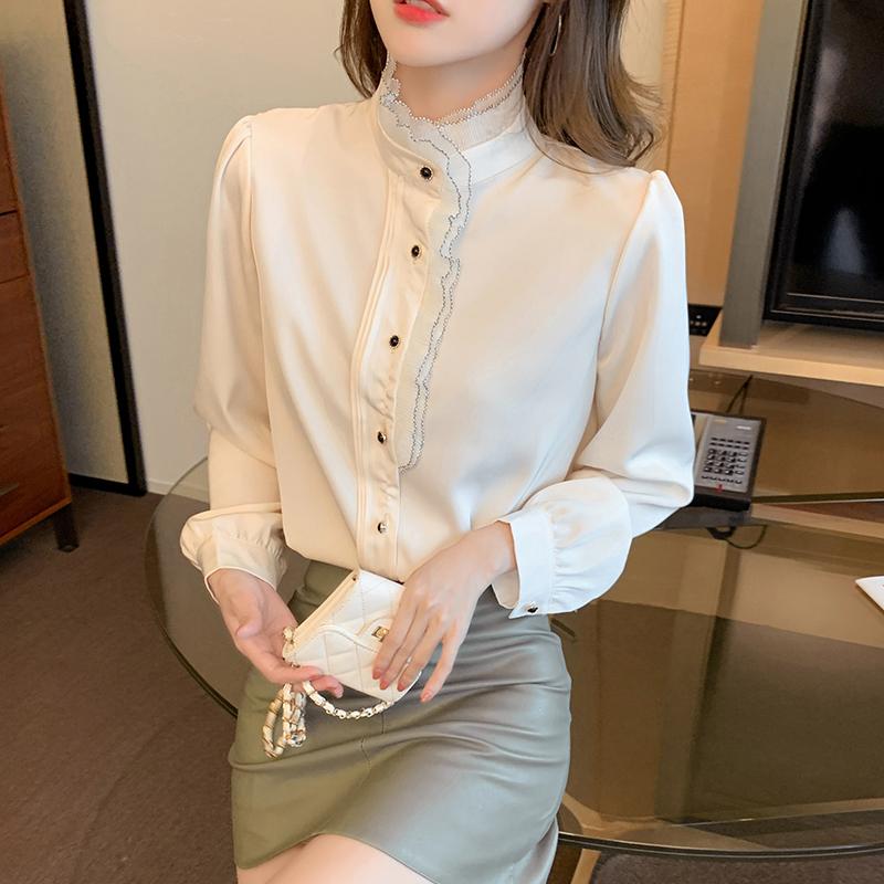 Women' Blouses & Shirts Wrinkled Ear Top Spring Socialite Retro Bubble Sleeve Shirt Female 528f 615-7Women, Apricot
Women' Blouses & Shirts Wrinkled Ear Top Spring Socialite Retro Bubble Sleeve Shirt Female 528f 615-7Women, Apricot
