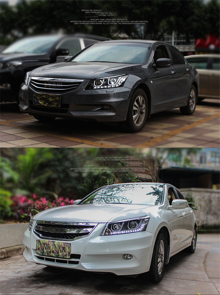 Auto Parts Head Lights For Accord LED Headlight 2008-2012 Headlights Honda LED Dynamic Turn Signal High Beam Daytime Light