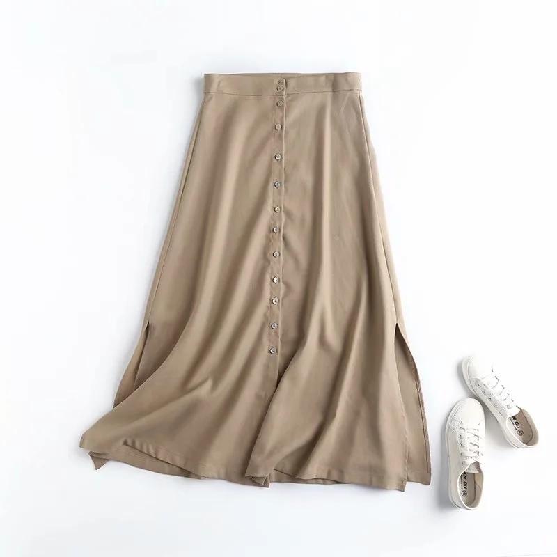 Skirts Withered England Style Retro Single Breasted A-line Linen High Waist Midi Skirt Women Faldas Mujer Moda 2022 Long WomensSkirts, Khaki
Skirts Withered England Style Retro Single Breasted A-line Linen High Waist Midi Skirt Women Faldas Mujer Moda 2022 Long WomensSkirts, Khaki