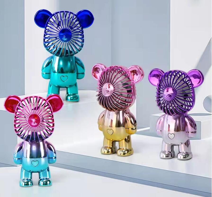 USB Mini fan Rechargeable Bundles Handheld Electroplating Bear Outdoor Creative Desktop Mute Charging Portable three-speed wind
USB Mini fan Rechargeable Bundles Handheld Electroplating Bear Outdoor Creative Desktop Mute Charging Portable three-speed wind