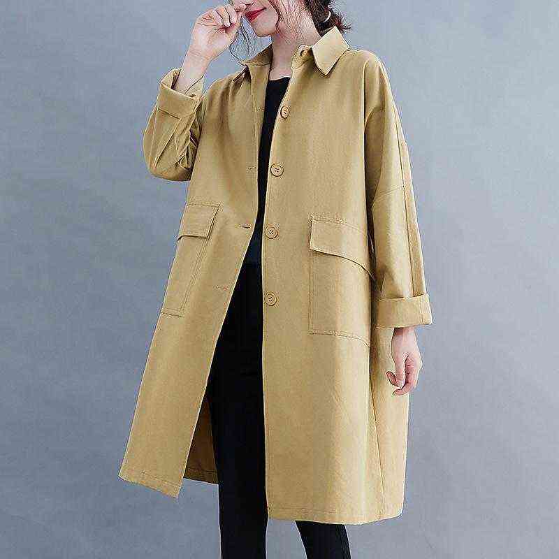 Women's Trench Coats Johnature Casual Simple For Women 2021 Autumn Turn-down Collar Loose Button Pockets Long T220811, Black
Women's Trench Coats Johnature Casual Simple For Women 2021 Autumn Turn-down Collar Loose Button Pockets Long T220811, Black