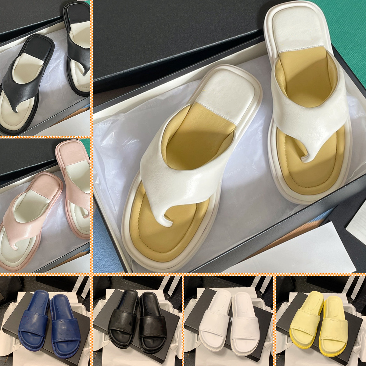 LUXURY C Designers Slippers Flip Flops Women Sandals Flat Cross-strap Mule Pillow PVC Soft Sole Summer Height Thick Slides Beach Size 35-40 with Box Dust Bags, Additional box
LUXURY C Designers Slippers Flip Flops Women Sandals Flat Cross-strap Mule Pillow PVC Soft Sole Summer Height Thick Slides Beach Size 35-40 with Box Dust Bags, Additional box