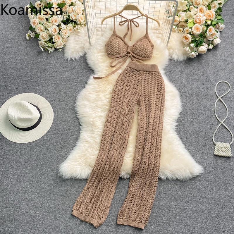 Women's Two Piece Pants Koamissa Beach Women Pieces Set Cropped Tops Camis Solid Fashion High Waist Long Pant Chic Outfits 2022 Suit, White
Women's Two Piece Pants Koamissa Beach Women Pieces Set Cropped Tops Camis Solid Fashion High Waist Long Pant Chic Outfits 2022 Suit, White