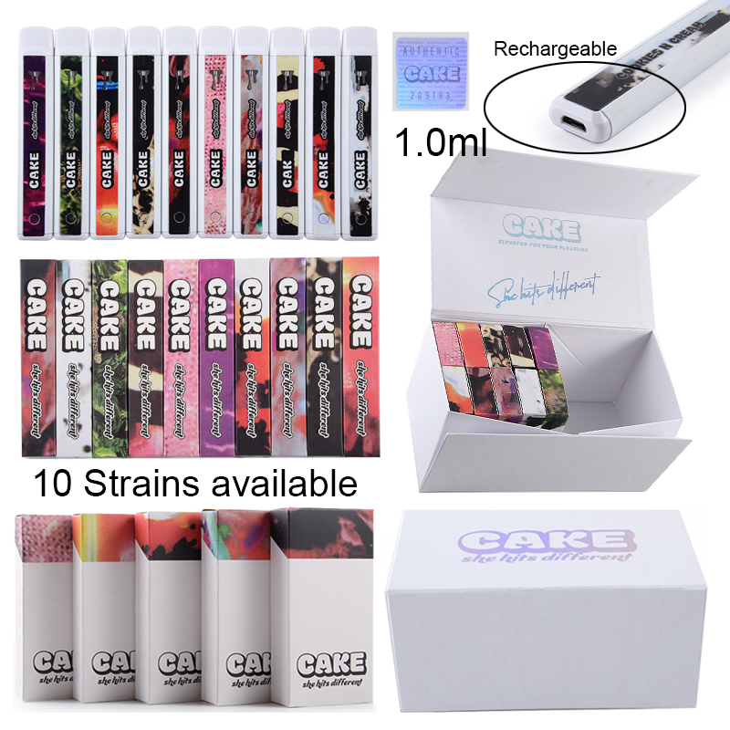 Newest Cake She Hits Different Bar Rechargeable E Cigarettes Disposable Vape Pen 1ml Empty Device Pods 280mAh Battery Start Kits
Newest Cake She Hits Different Bar Rechargeable E Cigarettes Disposable Vape Pen 1ml Empty Device Pods 280mAh Battery Start Kits