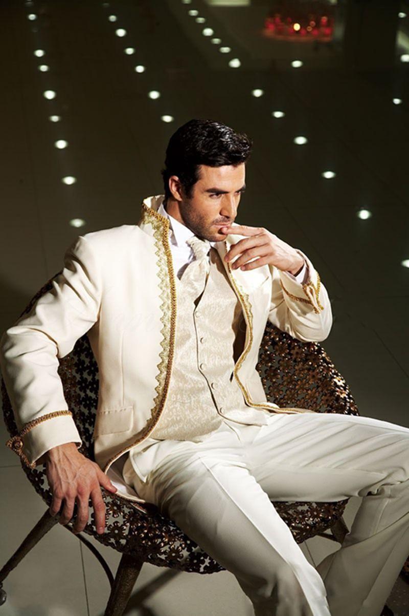 Men's Suits & Blazers Classic Design Ivory With Gold Brim Groom Tuxedos Groomsmen Wedding Prom (Jacket+Pants+Vest+Tie) 022, Same as image
Men's Suits & Blazers Classic Design Ivory With Gold Brim Groom Tuxedos Groomsmen Wedding Prom (Jacket+Pants+Vest+Tie) 022, Same as image