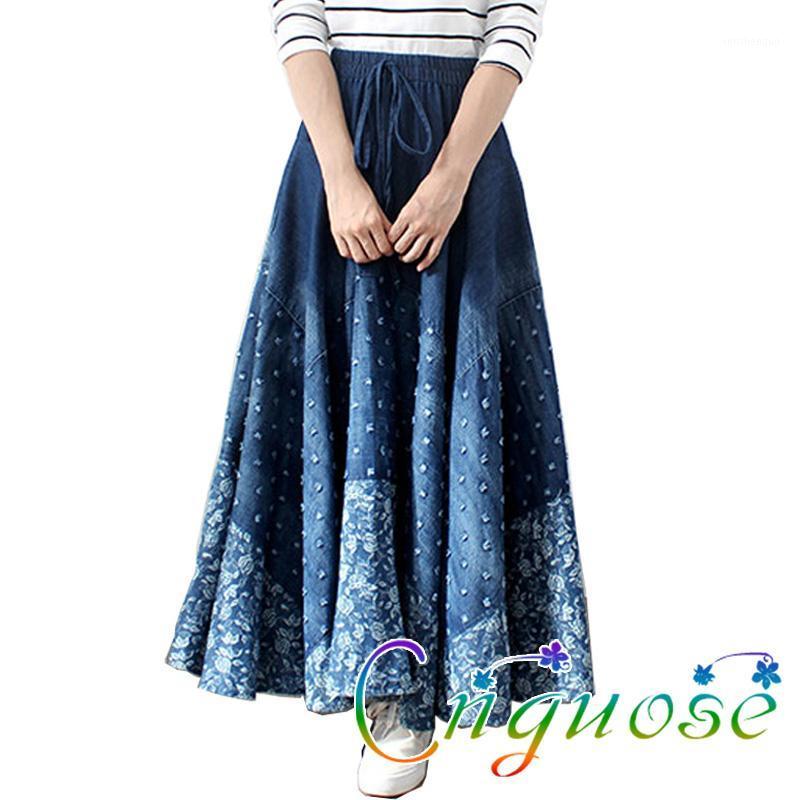Skirts 2022 Bohemia Farmhouse Casual Vintage Retro Style Hole Floral Worn Big Hem Pleated Jeans Denim Female Plissee Long Womens, Blue
Skirts 2022 Bohemia Farmhouse Casual Vintage Retro Style Hole Floral Worn Big Hem Pleated Jeans Denim Female Plissee Long Womens, Blue