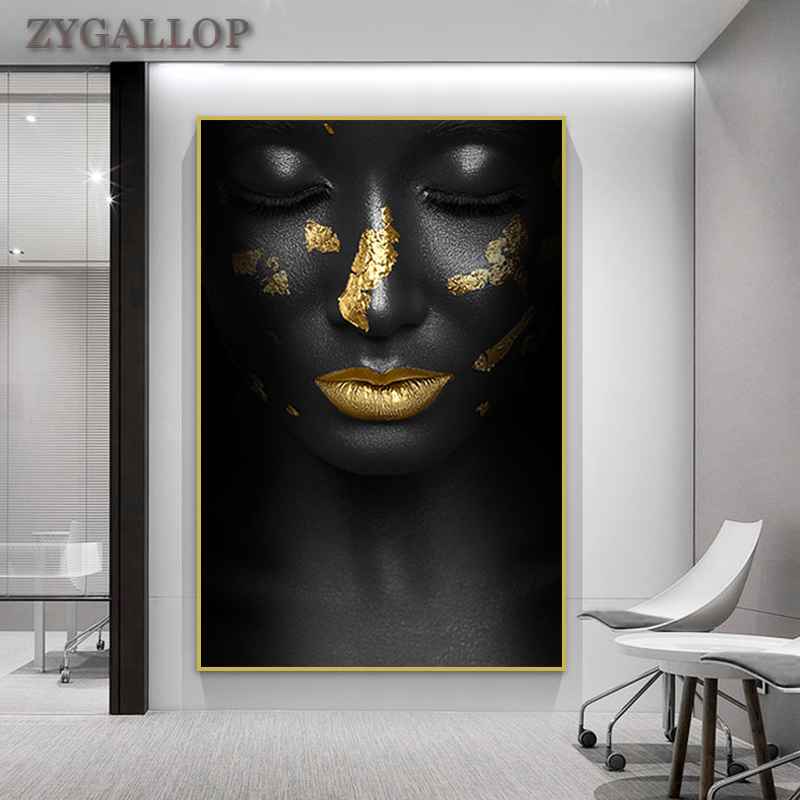 Golden Spots Black Women Canvas Painting On The Wall African Wall Art Pictures Posters And Prints Modern Painting for Home Decor
Golden Spots Black Women Canvas Painting On The Wall African Wall Art Pictures Posters And Prints Modern Painting for Home Decor