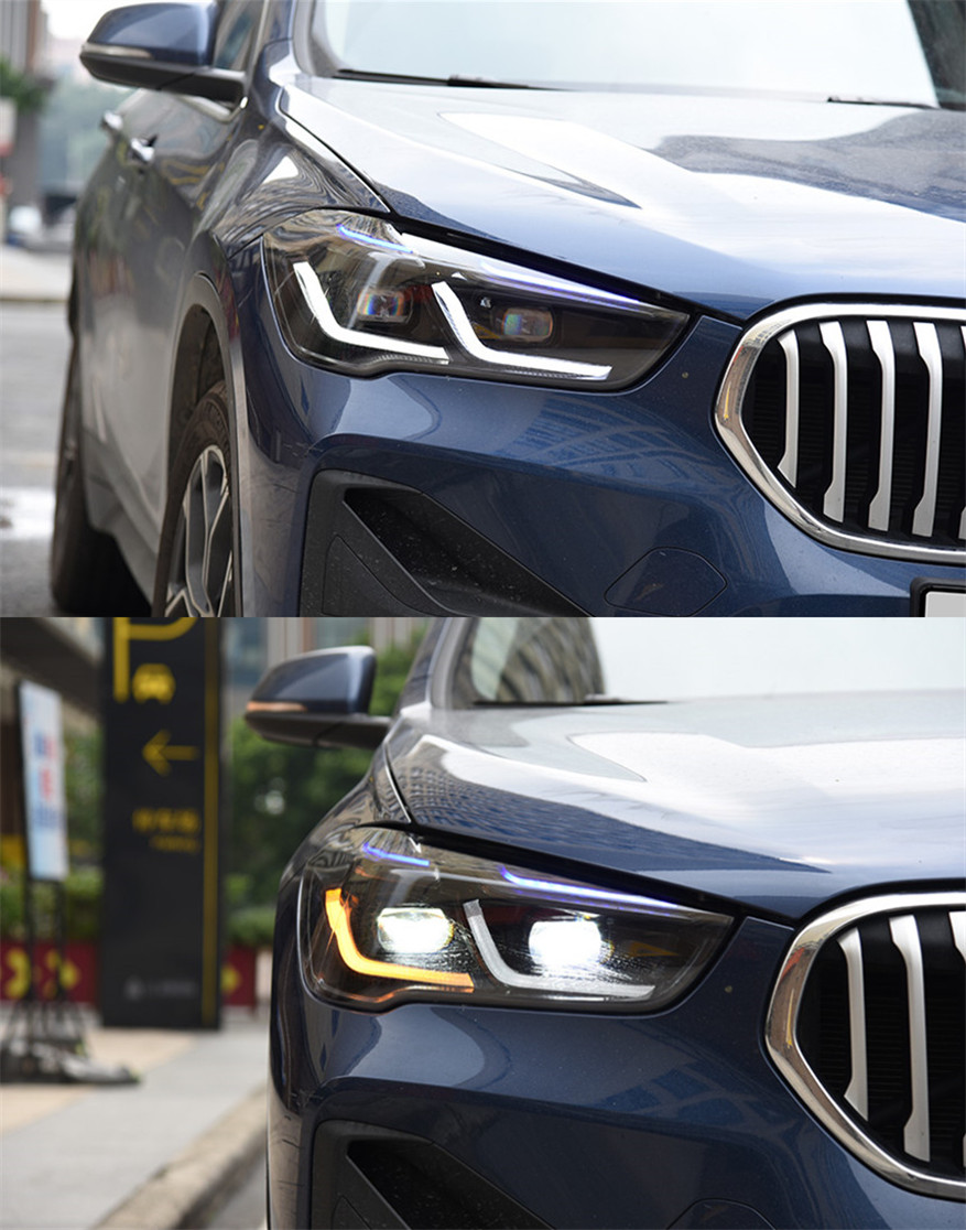 Front Head Lights For X1 F48 20 17-20 21 LED Headlights Blue DRL Turn Signal High Beam Angel Eyes Parking Light