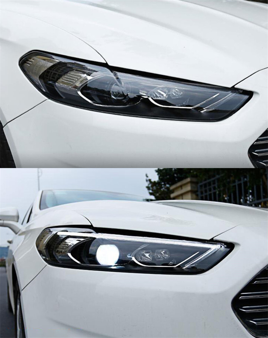 LED Headlights For Cars Mondeo Fusion 20 13-20 16 LED Dynamic Turn Signal Front Lights Blue DRL Headlights Assembly