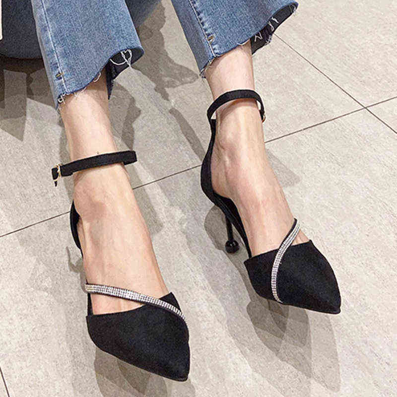 Dress Shoes Sandals Crystal Straps Needle Heel Pumps Women 2022 Spring New Ankle High Heels Woman Be Toe Romes lady 220416, Black
Dress Shoes Sandals Crystal Straps Needle Heel Pumps Women 2022 Spring New Ankle High Heels Woman Be Toe Romes lady 220416, Black
