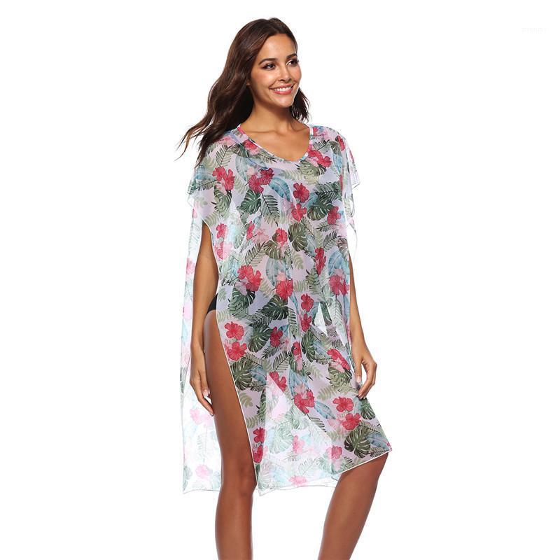 Women's Blouses & Shirts Summer Floral Loose Sexy V-neck With Belt Beach Blouse Seaside Resort Wind Chiffon Skirts, Black
Women's Blouses & Shirts Summer Floral Loose Sexy V-neck With Belt Beach Blouse Seaside Resort Wind Chiffon Skirts, Black