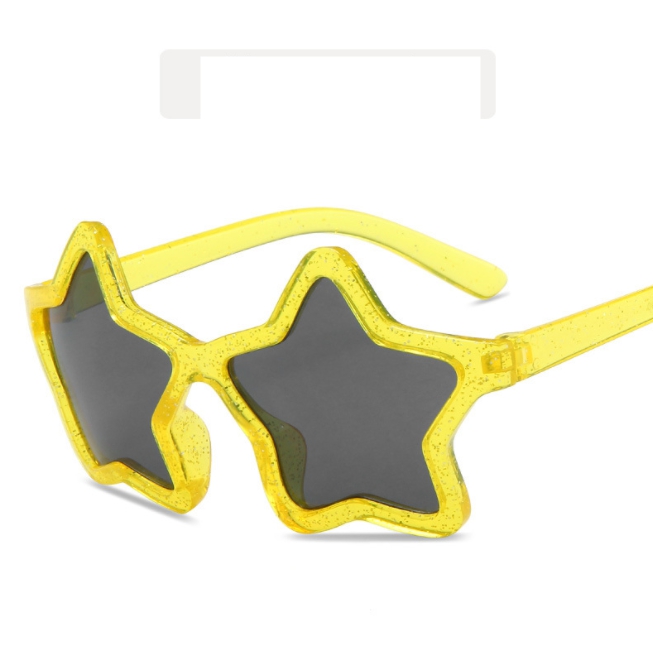 Street beat Fashion Personality Five-pointed Star Children Sunglasses Girl Boy Lovely Tinted Color Plastic Frame Kid Sun Glasses Z260305