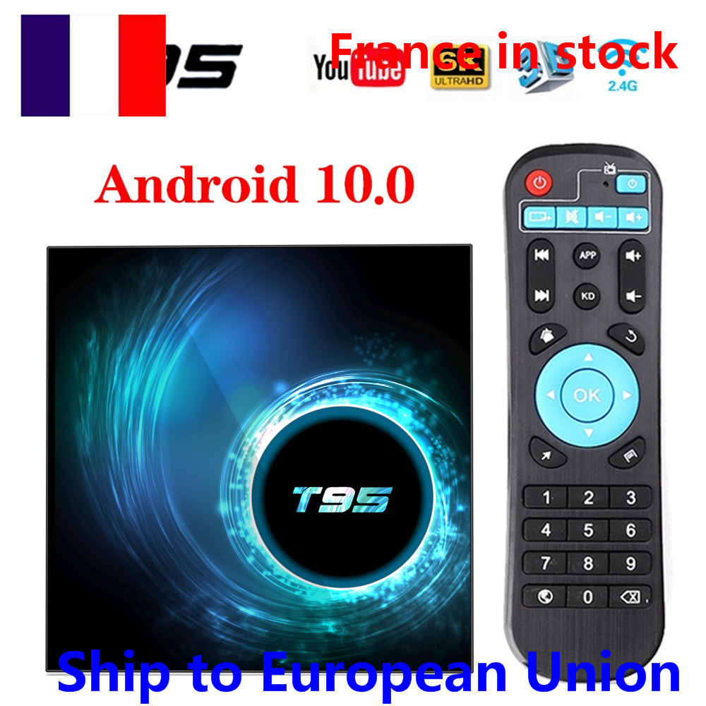 ship from france T95 Android 10 TV BOX Allwinner H616 2GB 16GB 4GB 32GB 2.4GHz 5G DUAL Wifi 6K Set top Box VS H96