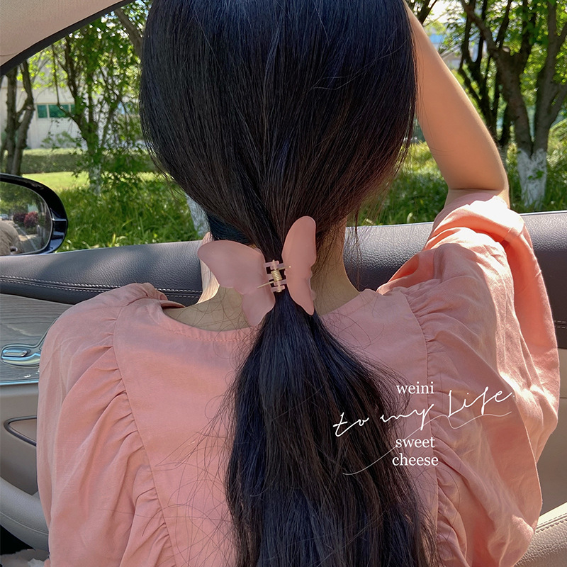Super Fairy Butterfly clip shark clips female summer back of head hair clip small headdress new