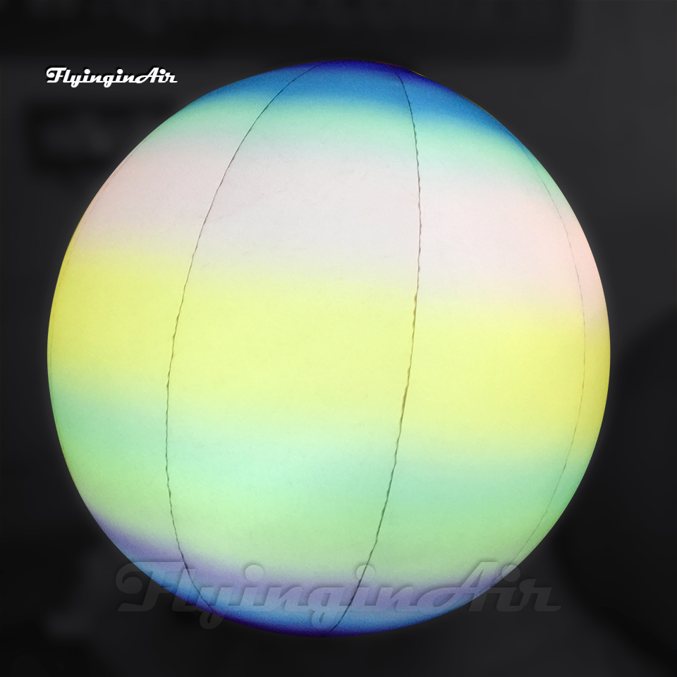 Fantastic Hanging Large Inflatable Neptune Ball Solar System Planet Balloon With LED Light For Venue Ceiling Decoration