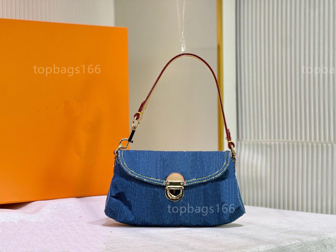 100% High quality denim underarm bag fashion shoulder bag clutch handbag luxury designer bags vintage canvas crossbody messenger package tote M95050, Blue
100% High quality denim underarm bag fashion shoulder bag clutch handbag luxury designer bags vintage canvas crossbody messenger package tote M95050, Blue