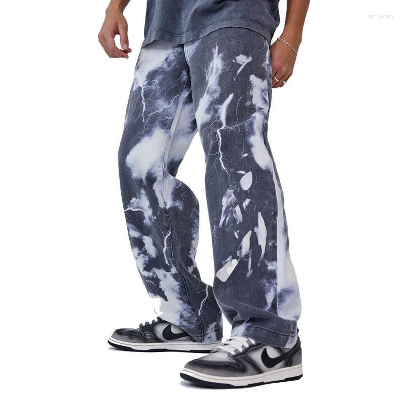 Men' Jeans High Street Stretch Baggy Men Wash Tie Dye Printing Denim Trousers Male Hip Hop Wide Leg Straight Loose Torre PantsMen' Bert22, 8860 dark
Men' Jeans High Street Stretch Baggy Men Wash Tie Dye Printing Denim Trousers Male Hip Hop Wide Leg Straight Loose Torre PantsMen' Bert22, 8860 dark