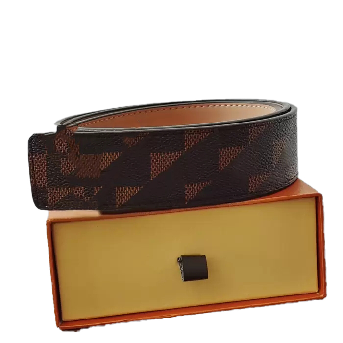 wholesale Belts Mens Belt Fashion Men Leather Black Business Belts Women Big Gold Buckle Womens Classic Casual Ceinture The orange ribbon box 1-1