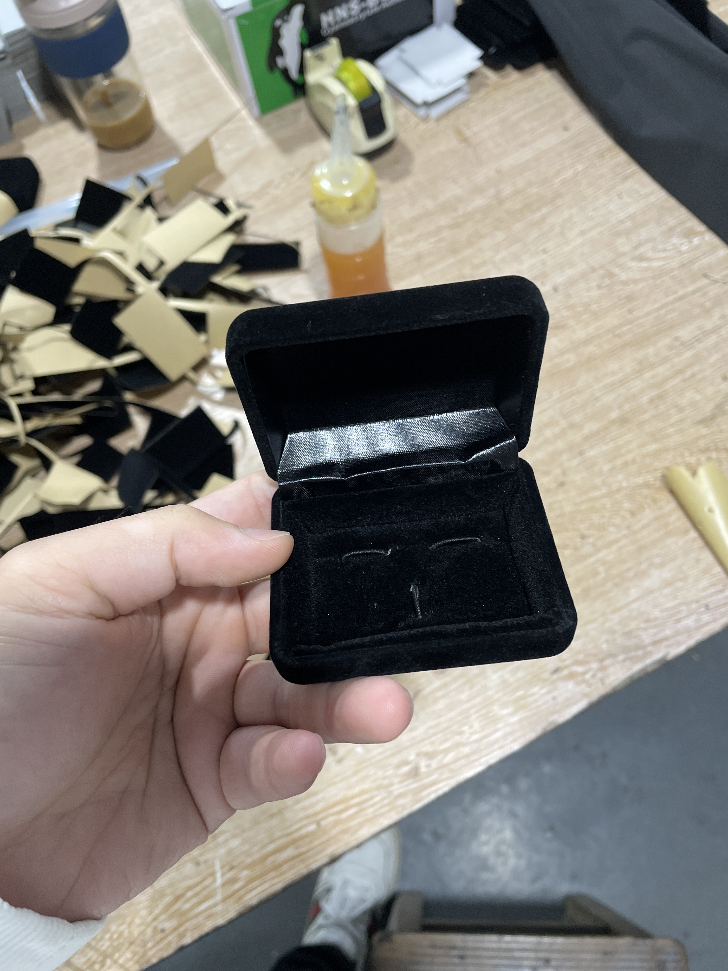Black blue Velvet Cufflink Box Best gift jewelry box for Cufflinks 2021