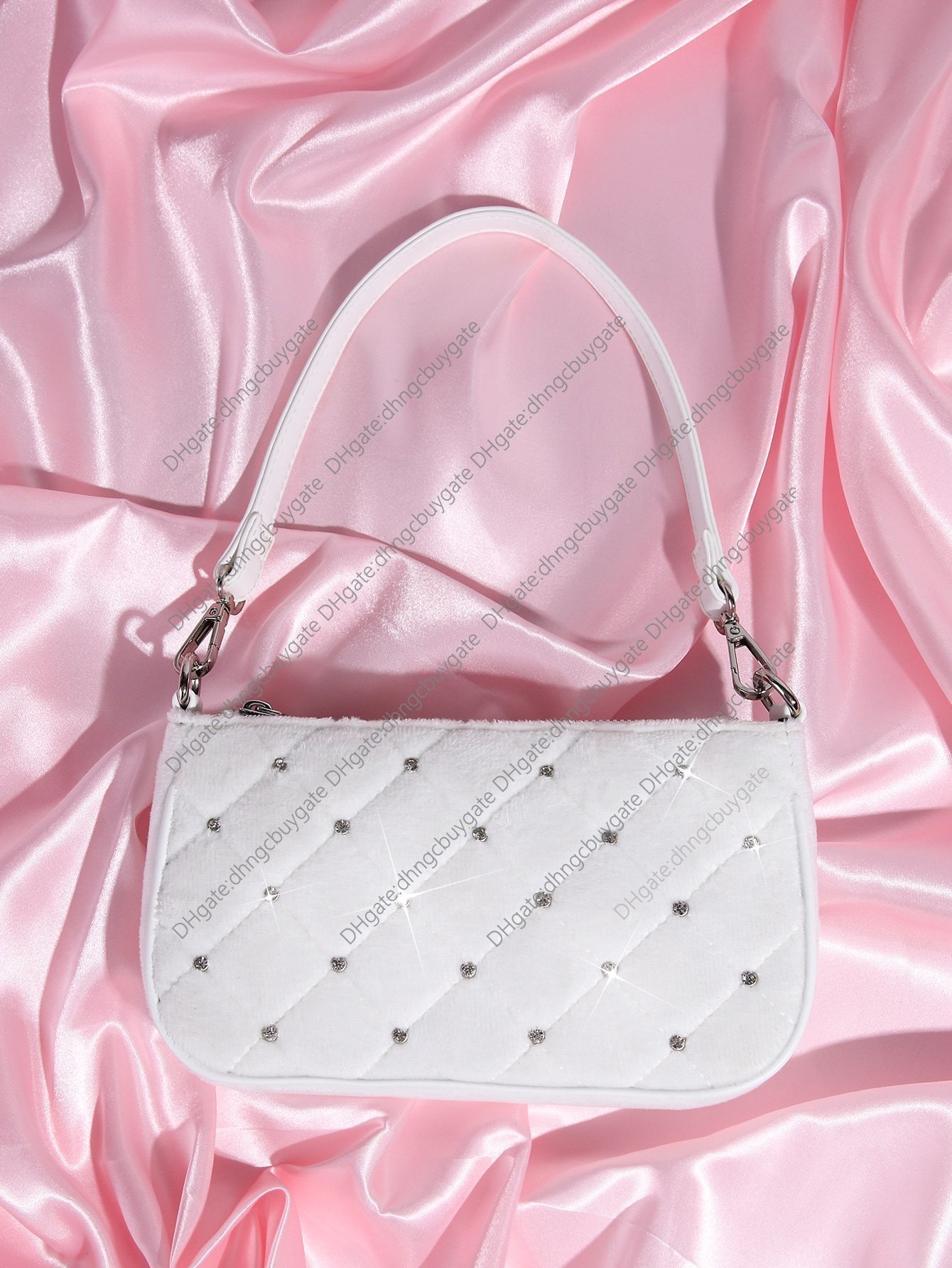 Bag Quilted Designer Pattern Rhinestone Detail Uette Handbag Leather Luxury Brand Fashion Wallet crossbody bag Handbag Leather, White
Bag Quilted Designer Pattern Rhinestone Detail Uette Handbag Leather Luxury Brand Fashion Wallet crossbody bag Handbag Leather, White