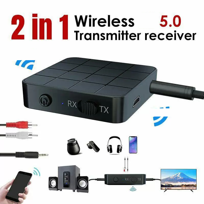Audio Receiver Adapter Transmitter 3.5mm AUX Jack RCA USB Stereo Wireless Adapter with Mic For Car TV PC Headphone
Audio Receiver Adapter Transmitter 3.5mm AUX Jack RCA USB Stereo Wireless Adapter with Mic For Car TV PC Headphone