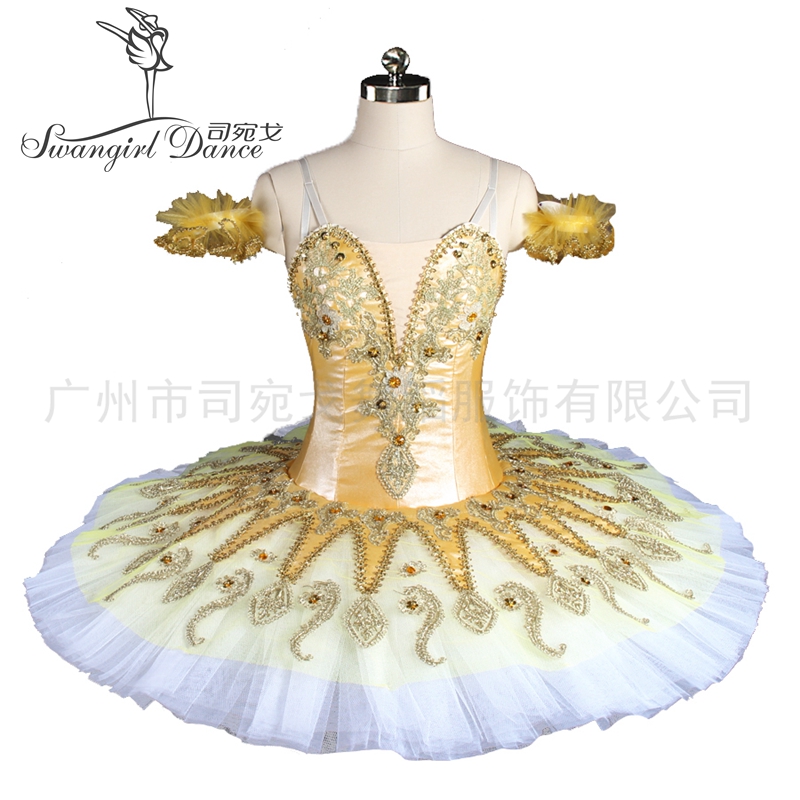 Yellow Fairy With White Tulle Professional Pancake Nutracker Tutus Women Sugar Plum Fairy Stage Costumes Tutu BT9134E, Gold
Yellow Fairy With White Tulle Professional Pancake Nutracker Tutus Women Sugar Plum Fairy Stage Costumes Tutu BT9134E, Gold