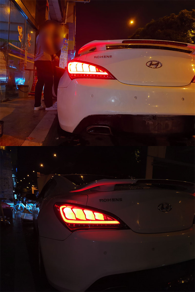 LED Tail Light For Hyundai 2009-2013 Genesis Coupe Rear Lamp Red LED Turn Signal Brake Reversing Lights Assembly