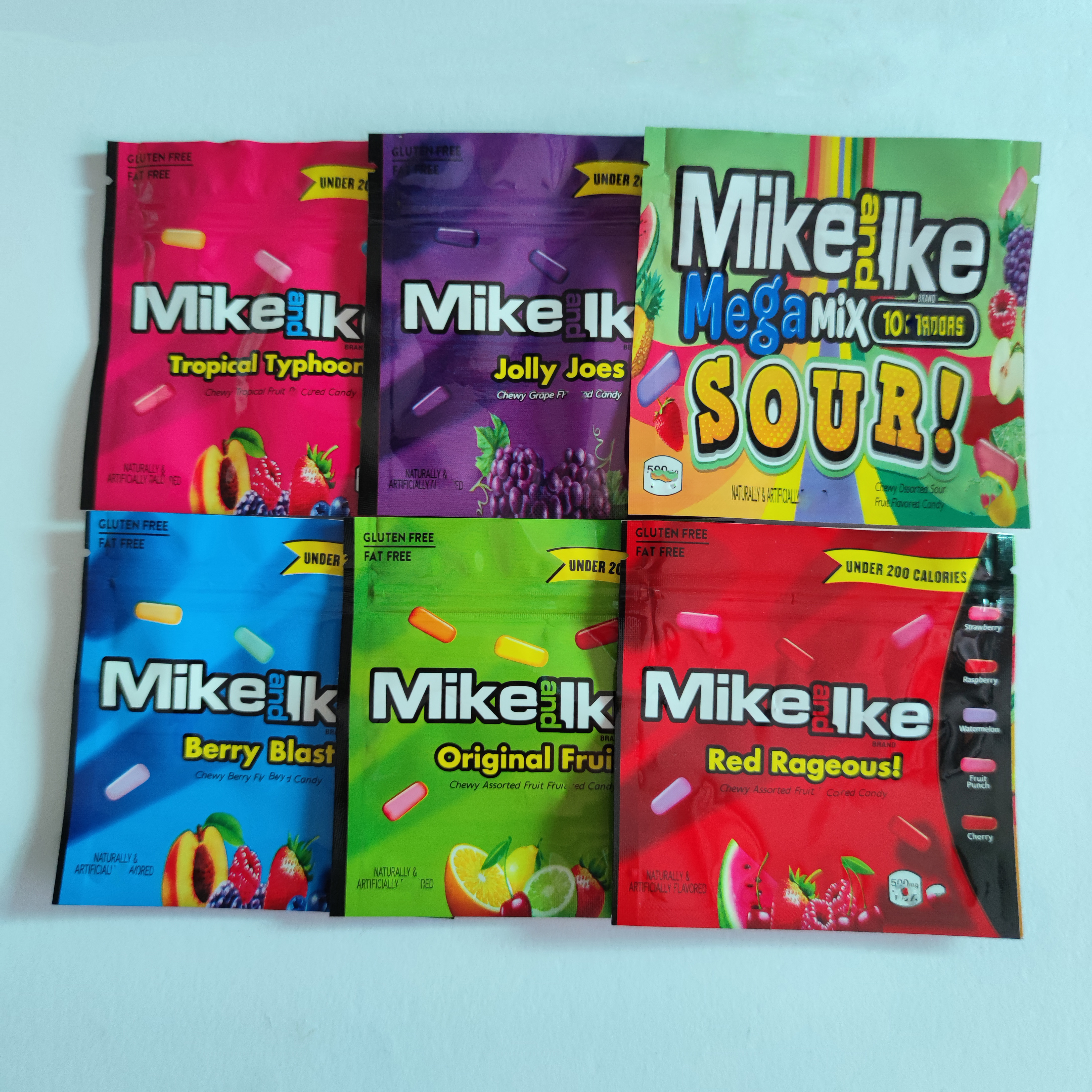 Tropical typhoon Mike and Like gummies mylar bags Edibles packaging bags gummy candy zipper ziplock smell proof dry herb flower packing
Tropical typhoon Mike and Like gummies mylar bags Edibles packaging bags gummy candy zipper ziplock smell proof dry herb flower packing