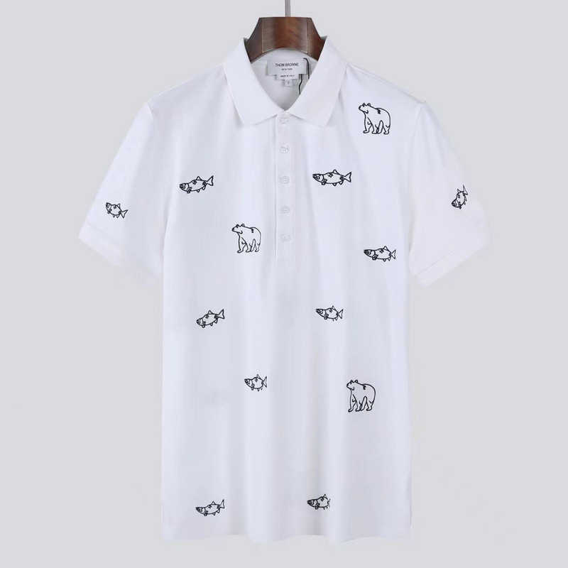 Dhaw 2022 Summer Designer Tb Thom Men's and Women's Casual Polo Animal Print Yarn-dyed Stitching Lapel Short Sleeves, White
Dhaw 2022 Summer Designer Tb Thom Men's and Women's Casual Polo Animal Print Yarn-dyed Stitching Lapel Short Sleeves, White