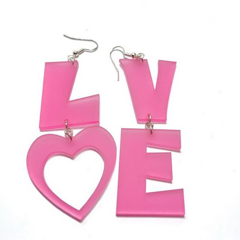 Dangle & Chandelier Pink Letter "LOVE" Drop Earrings For Women Acrylic Trendy Jewelry Interesting AccessoriesDangle
Dangle & Chandelier Pink Letter "LOVE" Drop Earrings For Women Acrylic Trendy Jewelry Interesting AccessoriesDangle