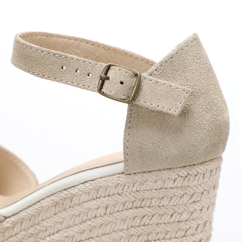5-9cm Sandalias Mujer Promotion Genuine Ankle-wrap Sandals Sapatos Mulher Wedge Heel Shoes For Closed Toe Wedges Ladies 220328