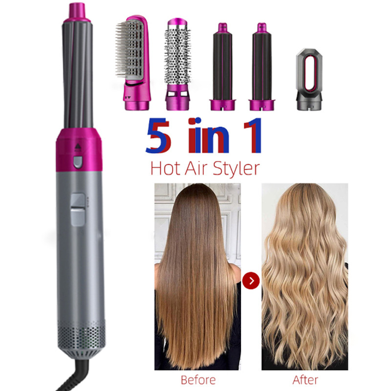 Hair Dryers Comb 5 in 1 Hot Air Brush Professional Electric Curling Iron Straightener Hairs Dryer Styling Tools Household Air Wrap Curler Styler Dry
Hair Dryers Comb 5 in 1 Hot Air Brush Professional Electric Curling Iron Straightener Hairs Dryer Styling Tools Household Air Wrap Curler Styler Dry