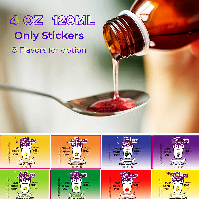 Packaging Paper Sticker Lean 1000mg 120ml Infused Syrup Holographic Stickers Blueberry Watermelon Strawberry Lemonade Juice Drink
Packaging Paper Sticker Lean 1000mg 120ml Infused Syrup Holographic Stickers Blueberry Watermelon Strawberry Lemonade Juice Drink