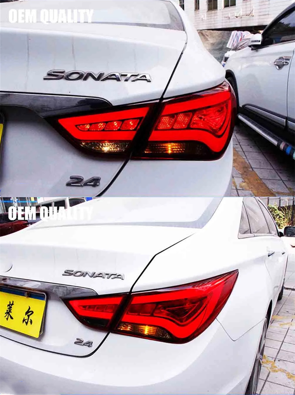 Car Tail Lights Assembly For Sonata 8 LED Turn Signal Lights 2011-16 Hyundai Brake Running Reverse Light