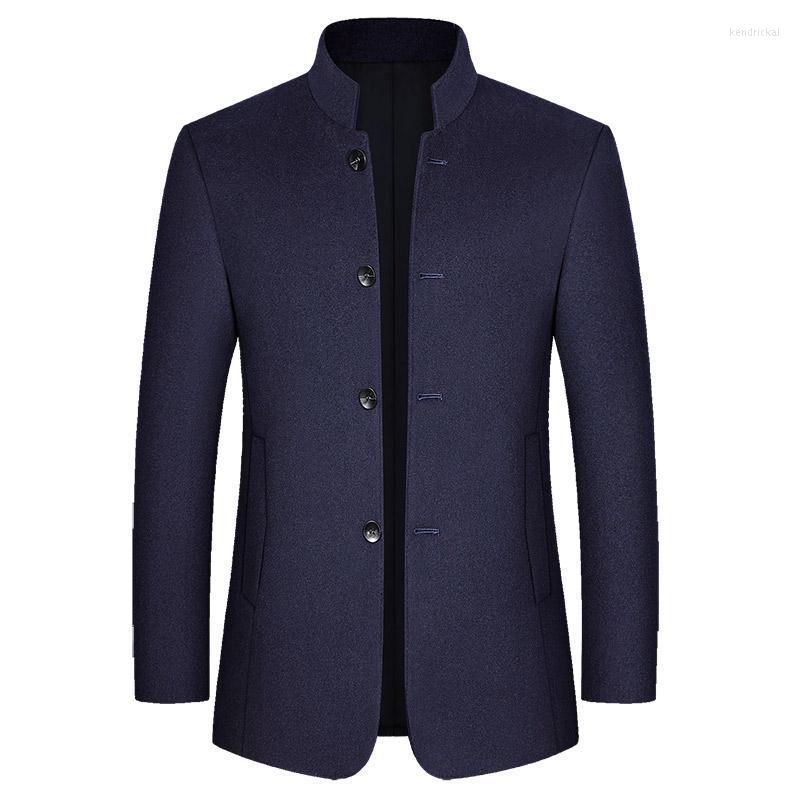 Men's Wool & Blends Business Stand-up Collar Coat Slim Cashmere Woolen High-end Single-breasted Solid Color Mens Warm Blended Jacket Kend22, Black
Men's Wool & Blends Business Stand-up Collar Coat Slim Cashmere Woolen High-end Single-breasted Solid Color Mens Warm Blended Jacket Kend22, Black
