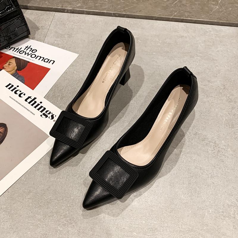 Dress Shoes Women High Square Button Pointed Toe Shallow Mature Female Pumps Breathable Handmade Office Ladies, Beige
Dress Shoes Women High Square Button Pointed Toe Shallow Mature Female Pumps Breathable Handmade Office Ladies, Beige