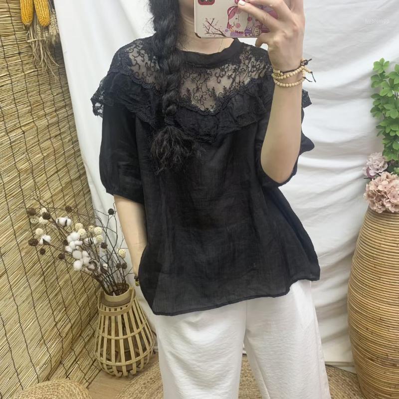 Women's Blouses & Shirts Women Pullovers Shirt Summer Retro Spliced Lace Hollow Out Tops 2022 Blouse Short Sleeve Loose Casual, Purple
Women's Blouses & Shirts Women Pullovers Shirt Summer Retro Spliced Lace Hollow Out Tops 2022 Blouse Short Sleeve Loose Casual, Purple