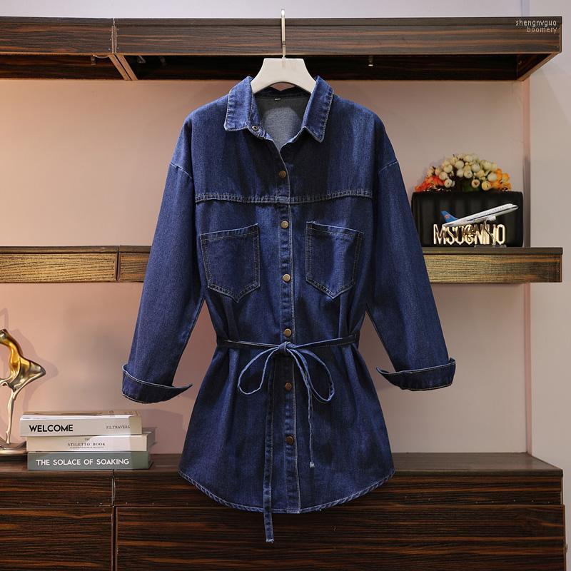 Women's Jackets Fat Size Female Dresses Sister Fashionable Slim Mid-long Received Jeans Coat In Autumn 2022, Blue
Women's Jackets Fat Size Female Dresses Sister Fashionable Slim Mid-long Received Jeans Coat In Autumn 2022, Blue
