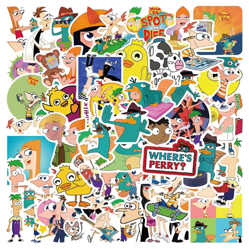 50Pcs/Lot Cartoon Anime Phineas and Ferb Sticker Perry the Platypus Graffiti Stickers for DIY Luggage Laptop Skateboard Motorcycle Bicycle Decals, Multi colors
50Pcs/Lot Cartoon Anime Phineas and Ferb Sticker Perry the Platypus Graffiti Stickers for DIY Luggage Laptop Skateboard Motorcycle Bicycle Decals, Multi colors