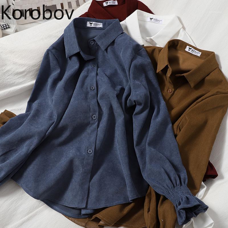 Korobov 2022 Autumn Winter Chic Turn-Down Collar Women Blouses Vintage Solid Flare Sleeve Button Shirts Blusas Mujer Women's &, Yellow
Korobov 2022 Autumn Winter Chic Turn-Down Collar Women Blouses Vintage Solid Flare Sleeve Button Shirts Blusas Mujer Women's &, Yellow