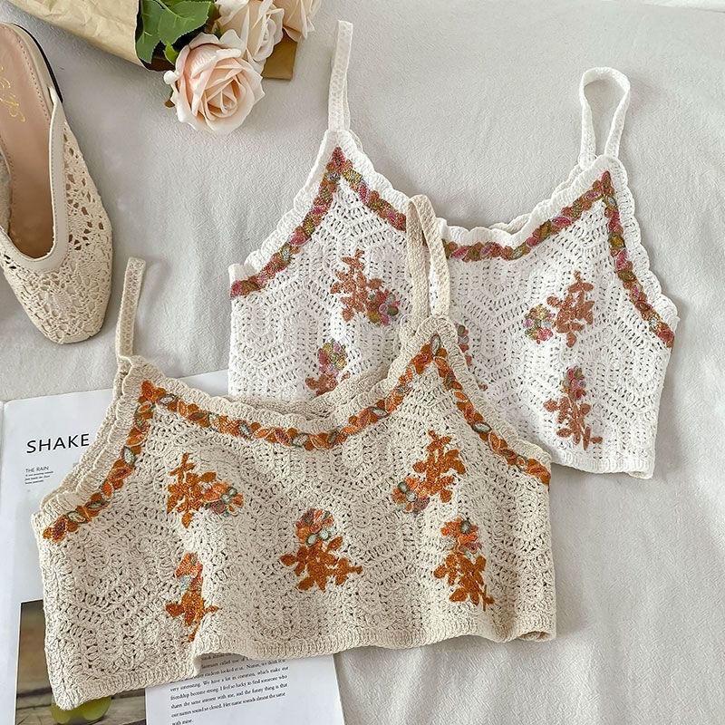 Women's Tanks & Camis Women Cotton Crochet Crop Tops Beach Style Floral Embroidery Sleeveless Cute Knitting Japan Styles Chic TopsWomen's, White
Women's Tanks & Camis Women Cotton Crochet Crop Tops Beach Style Floral Embroidery Sleeveless Cute Knitting Japan Styles Chic TopsWomen's, White
