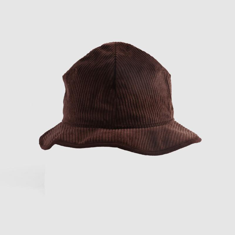 

Berets Autumn And Winter Corduroy Solid Color Bucket Hat Fisherman Outdoor Travel Sun Cap Hats For Men Women 61, Black