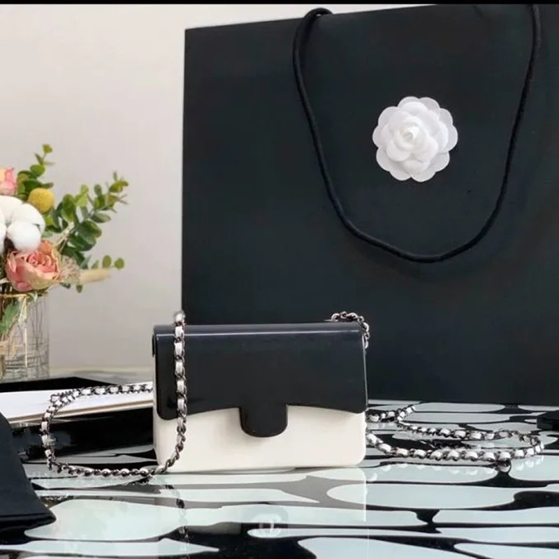 Designer Bags Mini Acrylic Leather LipstickBags Cosmetic Bag FlipBags One Shoulder Diagonal Women'sBags