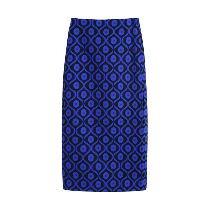 Women Mid-Calf Plaid Skirt High Waist Zipper Pockets Casual s Female Elegant Fashion Party Straight 220322