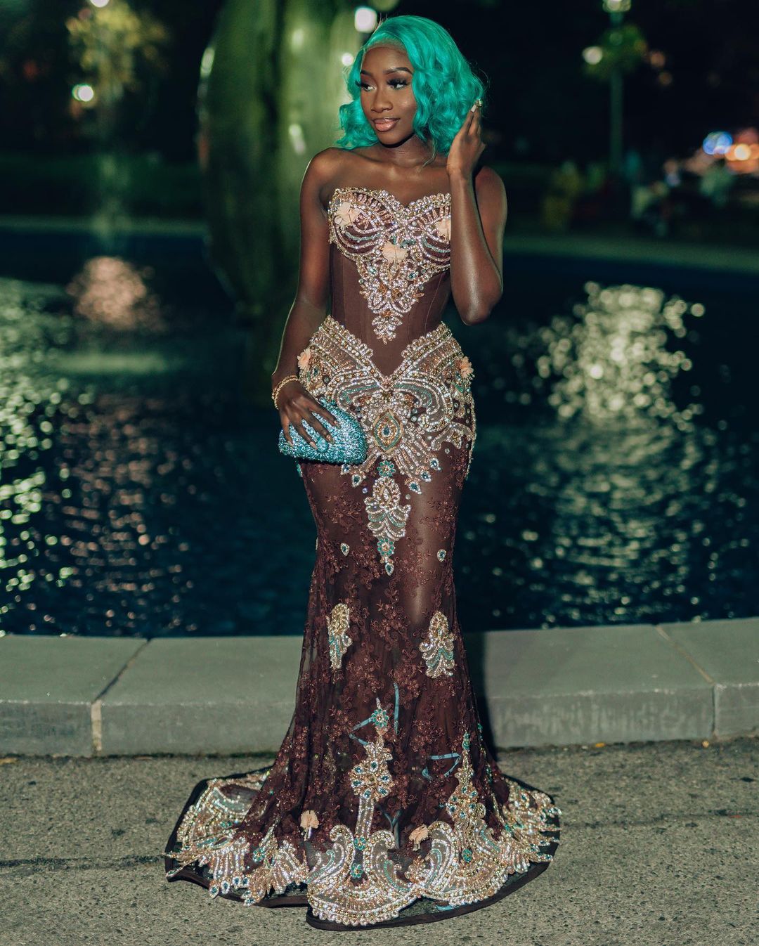 Plus Size Arabic Aso Ebi Luxurious Lace Mermaid Prom Dresses Beaded Crystals Evening Formal Party Second Reception Birthday Engagement Gowns Dress ZJ6