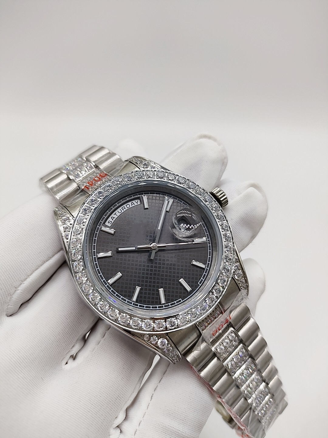 High Qualtiy Man Automatic Watches Mens 41mm Daydate Diamond Bezel Stainless Steel Mechanical Watch Men's Wristwatches Men Wristwatch, Waterproof
High Qualtiy Man Automatic Watches Mens 41mm Daydate Diamond Bezel Stainless Steel Mechanical Watch Men's Wristwatches Men Wristwatch, Waterproof