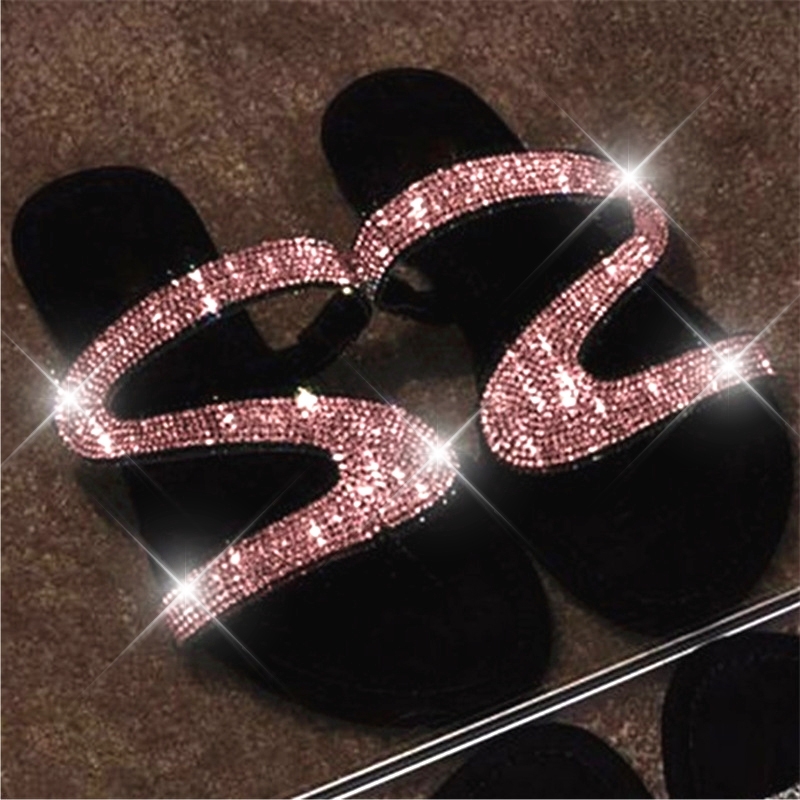 Women Summer Flat Bling Slippers Transparent Soft Jelly Shoes Female Flip Flops Sandals Outdoor Beach Ladies Slides Drop Ship 210226